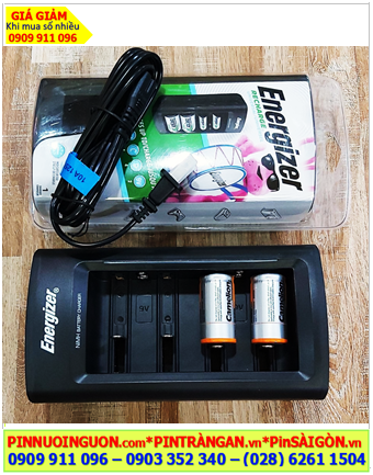 Energizer CHFC _Bộ sạc 4viên pin trung C 1.2v -Kèm sẳn 2 Pin sạc Camelion NH-C3500BP2 (C3500mAh-1.2v)